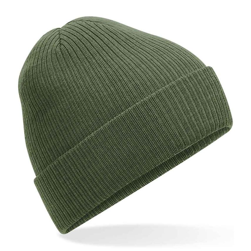 Beechfield Polylana Ribbed Beanie Olive Green - BB376R OLI ONE
