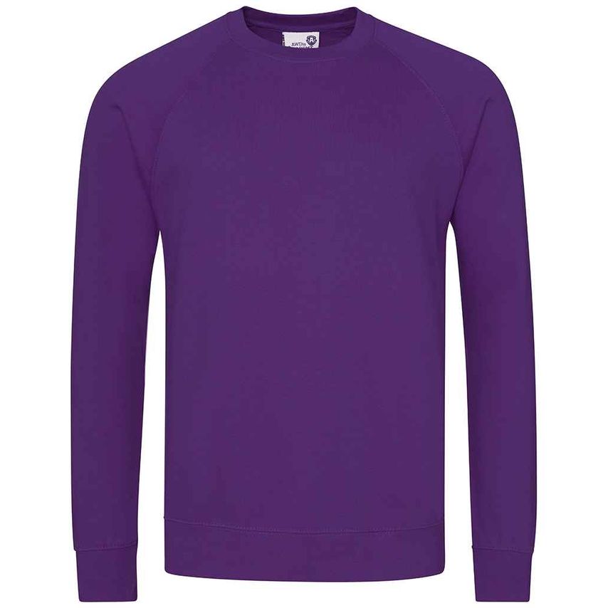AWDis Academy Senior Raglan Sweatshirt Mens Purple - AC001 APU XL