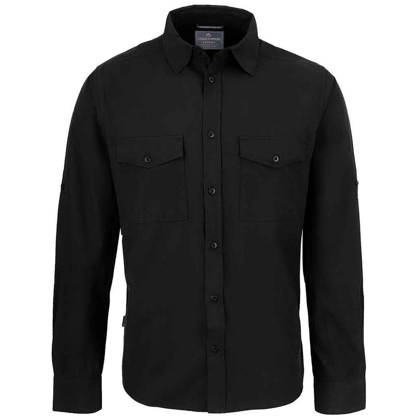 Craghoppers Expert Kiwi Long Sleeve Shirt Mens Black CR540 Black M
