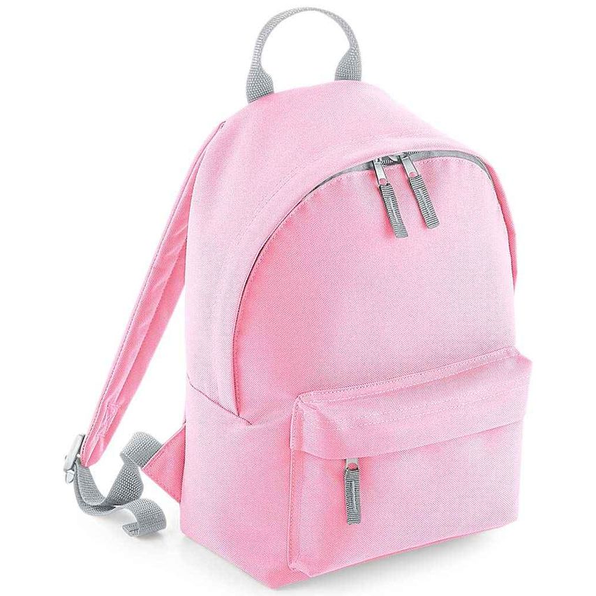 BagBase Mini Fashion Backpack Classic Pink/Light Grey - BG125S CP/LG ONE