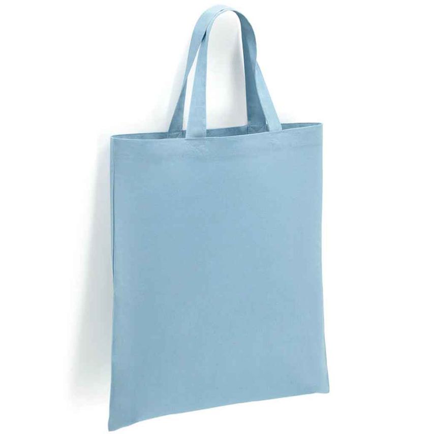 Brand Lab Cotton Short Handle Shopper Light Blue - BR002 LBL ONE