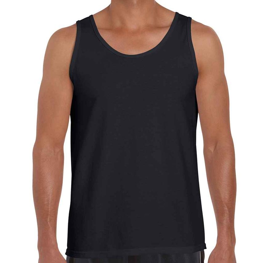 Gildan SoftStyle Tank Top Mens Black GD12 Black M