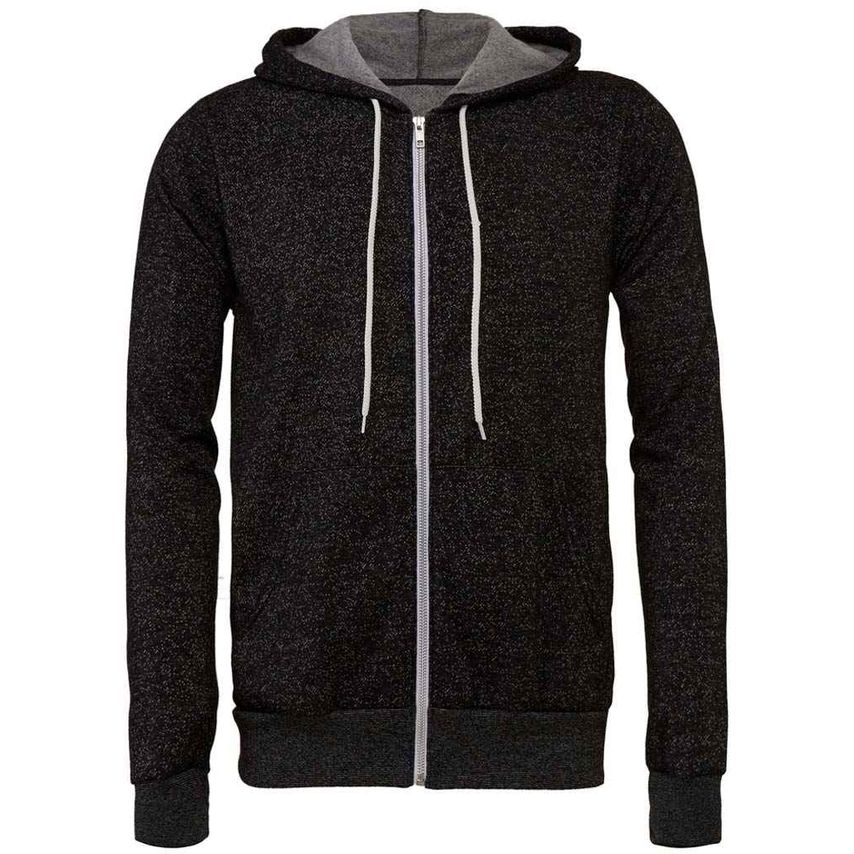 Bella+Canvas Canvas Unisex Full Zip Hoodie Unisex Dark Grey - CV3739 DGY L