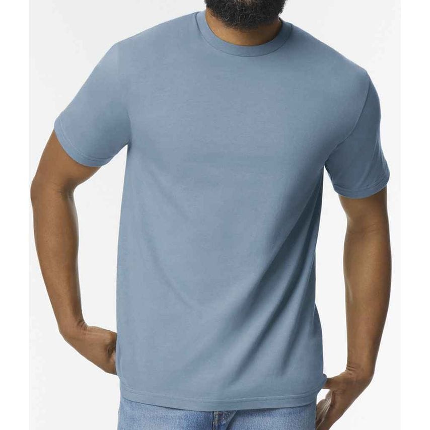Gildan SoftStyle Midweight T-Shirt Mens Stone Blue - GD15 SNB L
