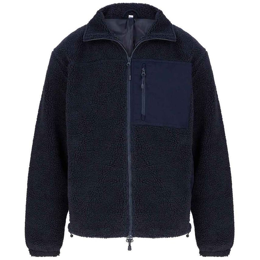 Front Row Recycled Sherpa Fleece Jacket Mens Navy - FR854 NAV XXL