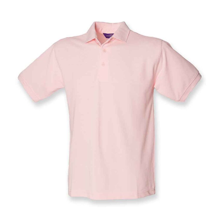 Henbury Heavy Poly/Cotton Piqu Polo Shirt Mens Pink - H400 PIN XL
