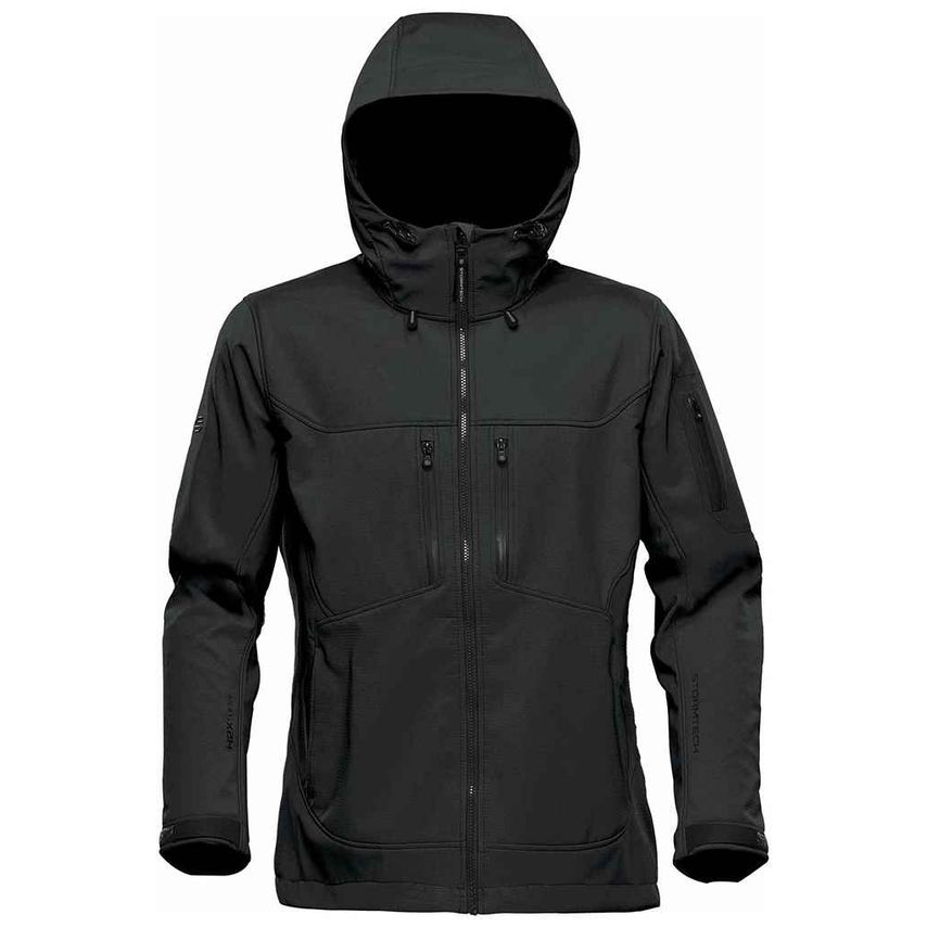 Stormtech Ladies Epsilon 2 Hooded Soft Shell Jacket Ladies Black/Graphite Grey -