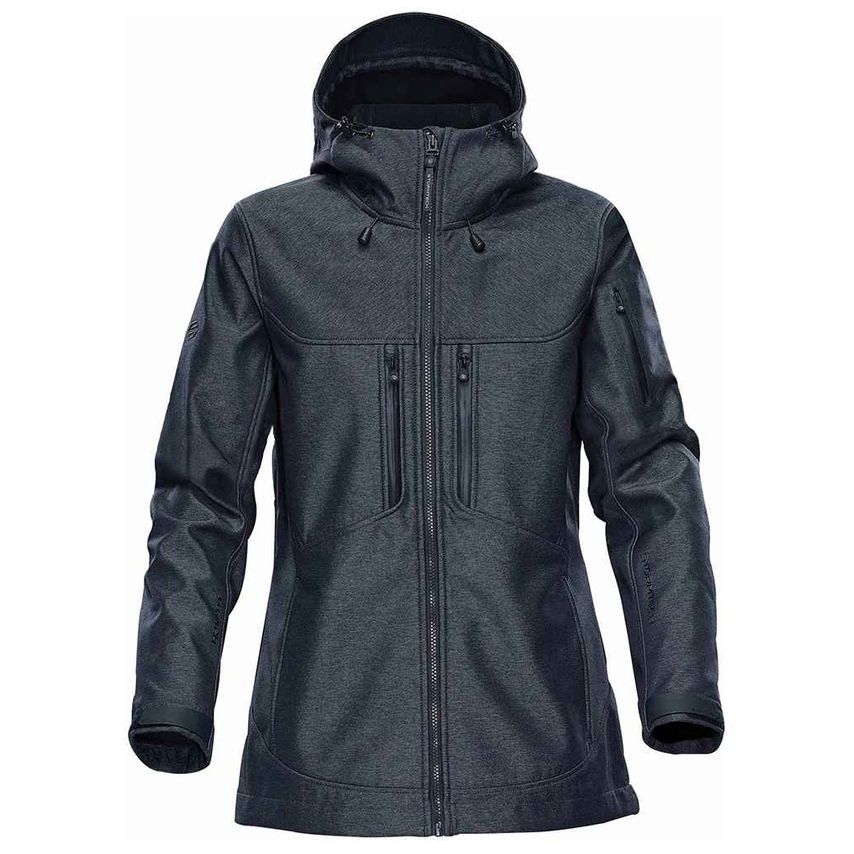 Stormtech Ladies Epsilon 2 Hooded Soft Shell Jacket Ladies Charcoal Twill - HR1W