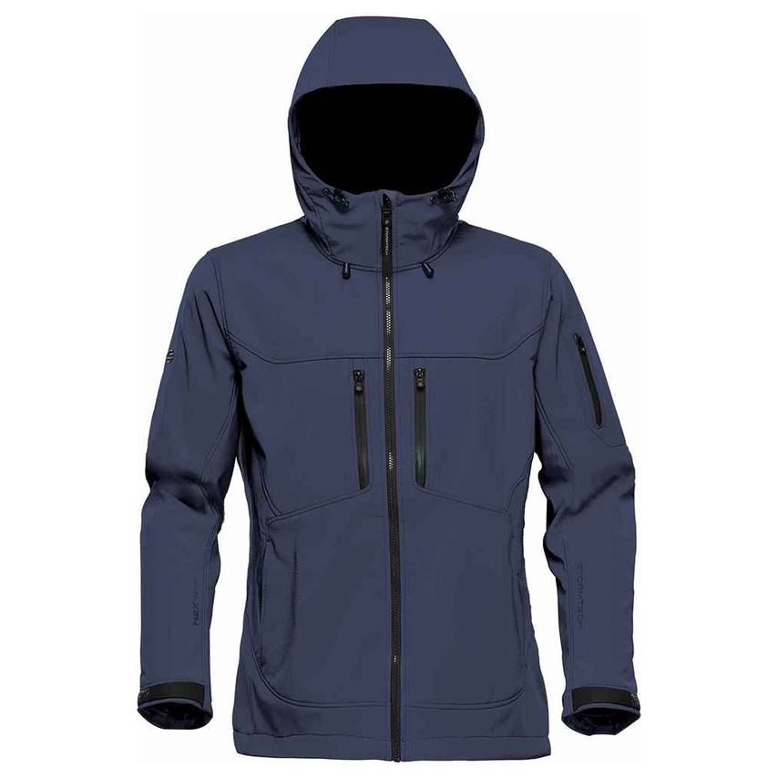 Stormtech Ladies Epsilon 2 Hooded Soft Shell Jacket Ladies Navy/Graphite Grey -
