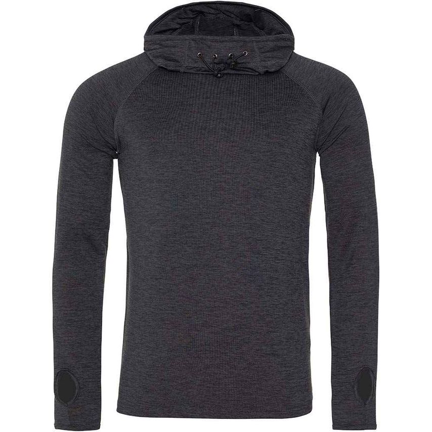 Just Cool AWDis Cool Cowl Neck Top Mens Black Slate Melange - JC037 BME S