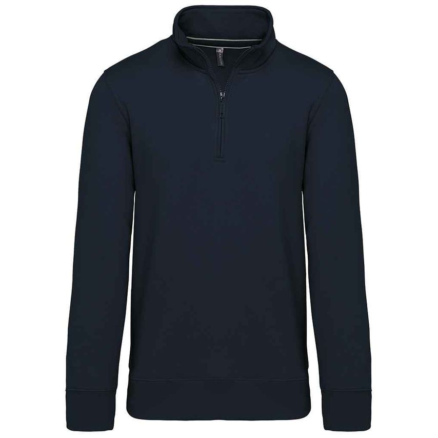 Kariban Zip Neck Sweatshirt Mens Navy - KB487 NAV XXL