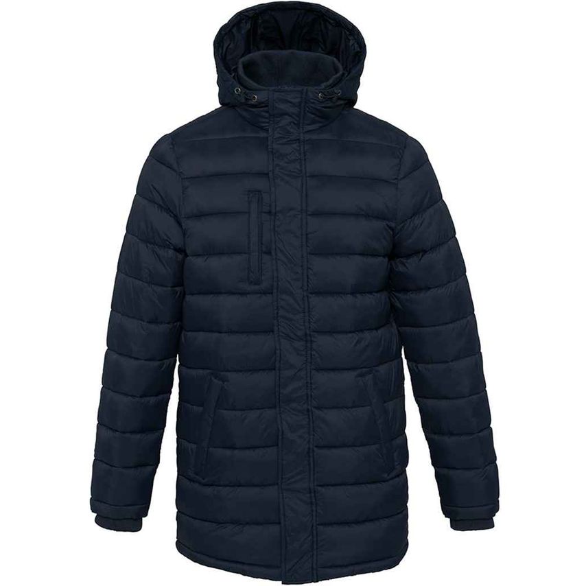 Kariban Lightweight Long Padded Parka Jacket Mens Navy - KB6128 NAV XL