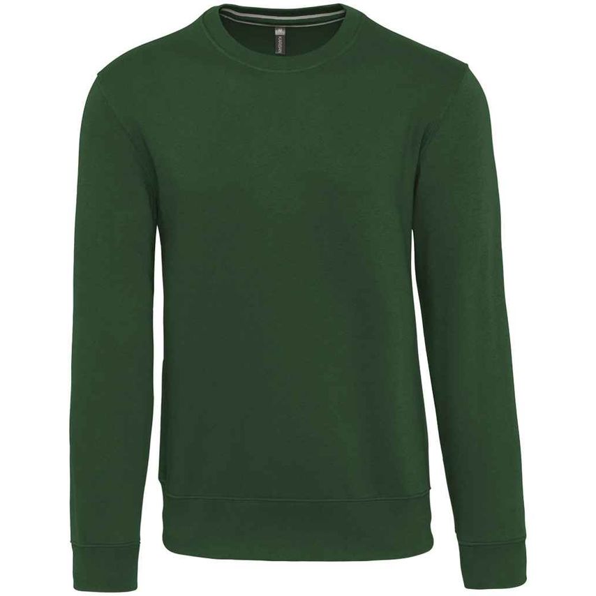 Kariban Crew Neck Sweatshirt Mens Forest Green - KB488 FOR XL