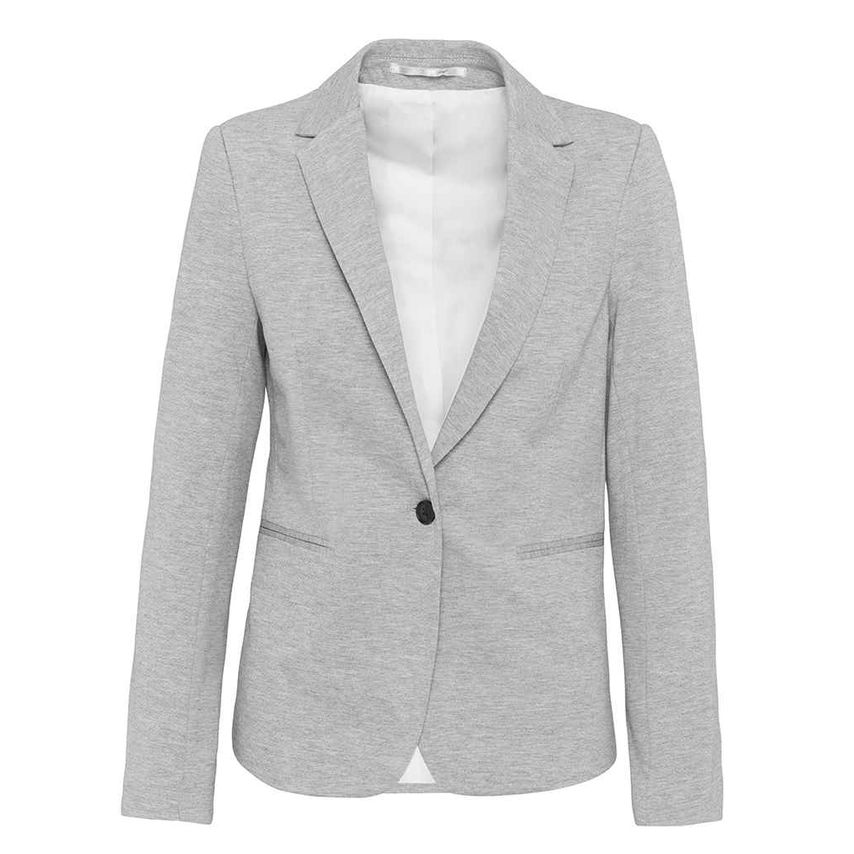Kariban Ladies Knitted Blazer Ladies Light Grey Heather - KB6133 LGH 12=38