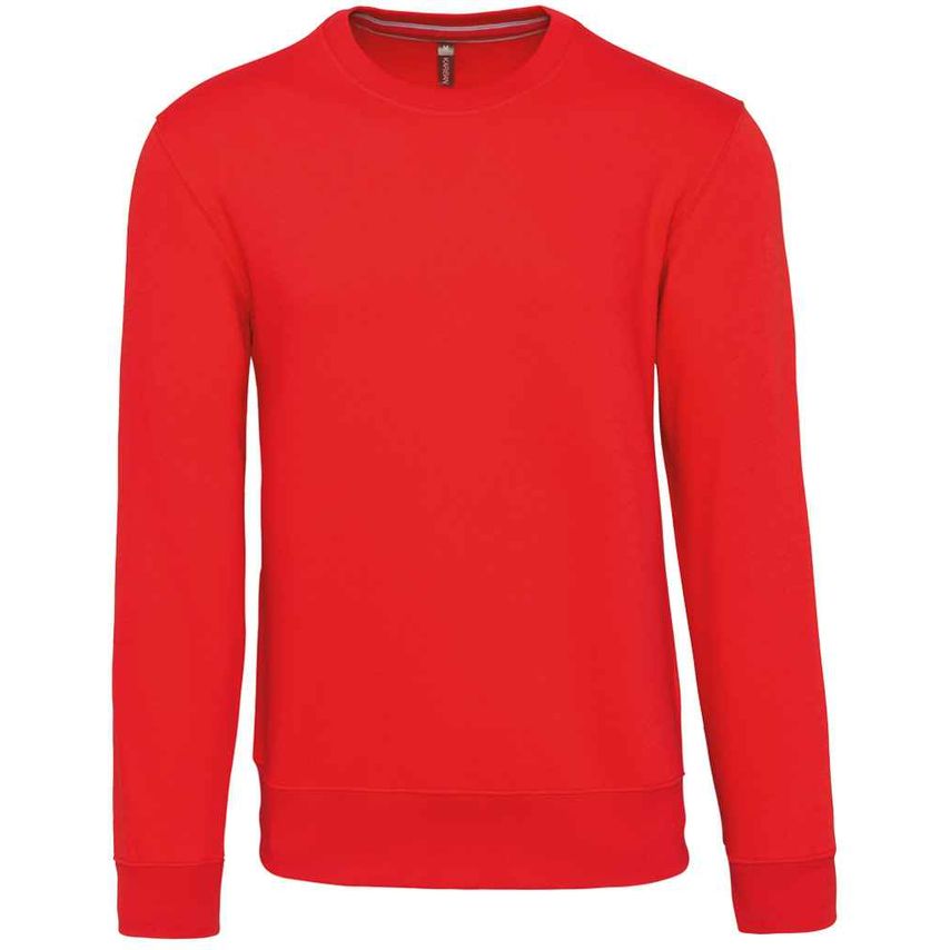 Kariban Crew Neck Sweatshirt Mens Red - KB488 RED L
