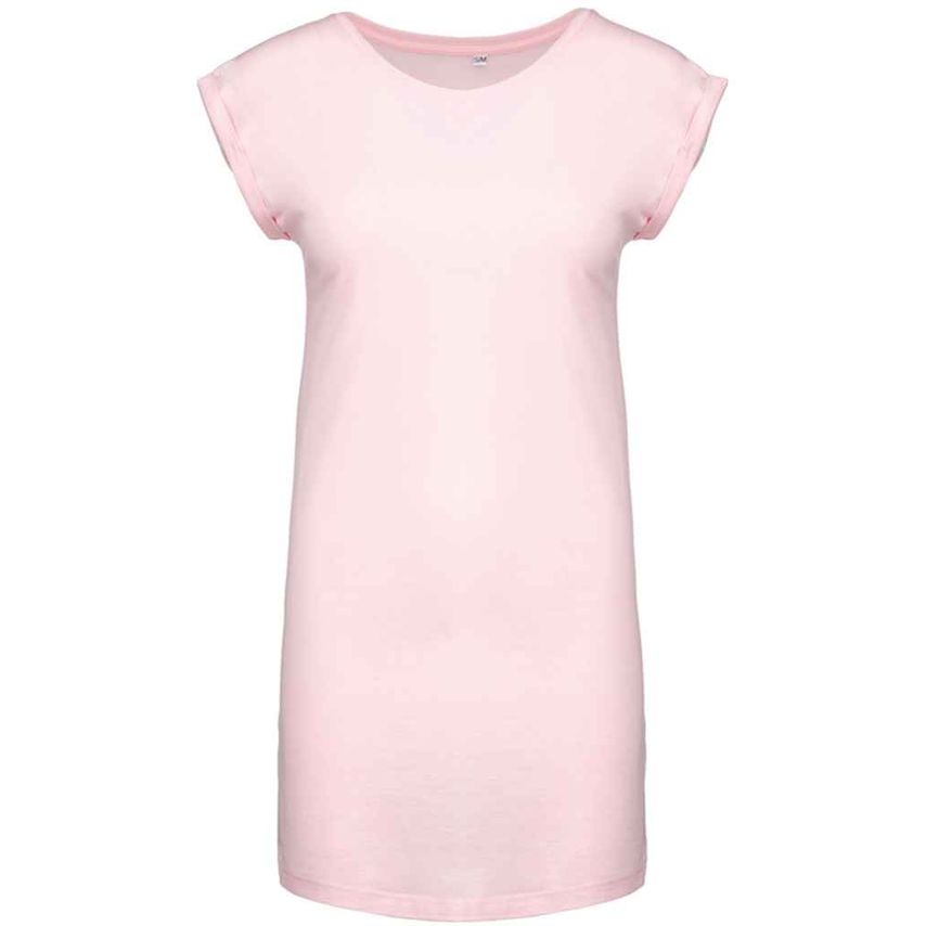 Kariban Ladies T-Shirt Dress Ladies Pale Pink - KB388 PPN L/XL