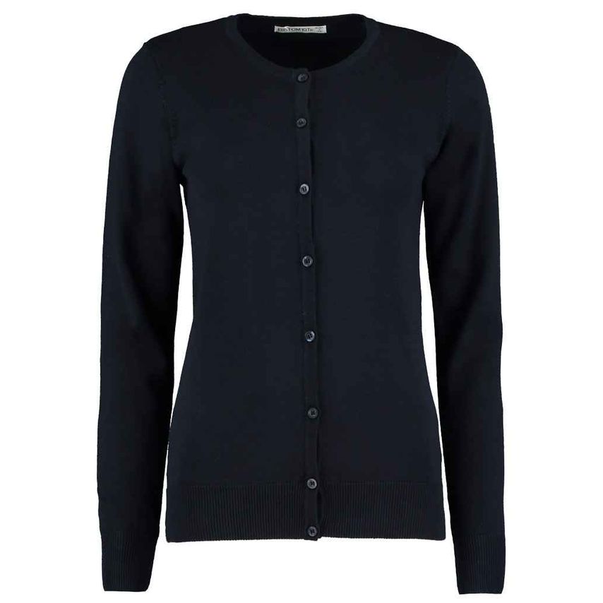 Kustom Kit Ladies Arundel Round Neck Cardigan Ladies Navy - K355 NAV 20