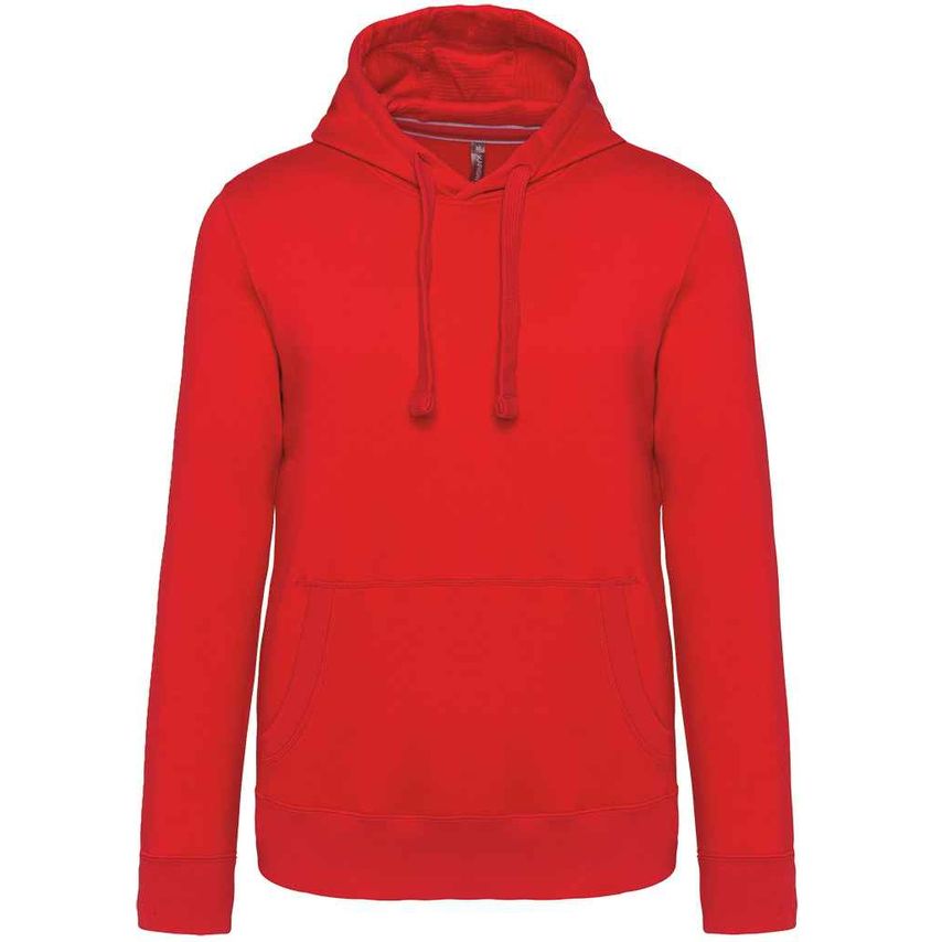 Kariban Hooded Sweatshirt Mens Red - KB489 RED XS