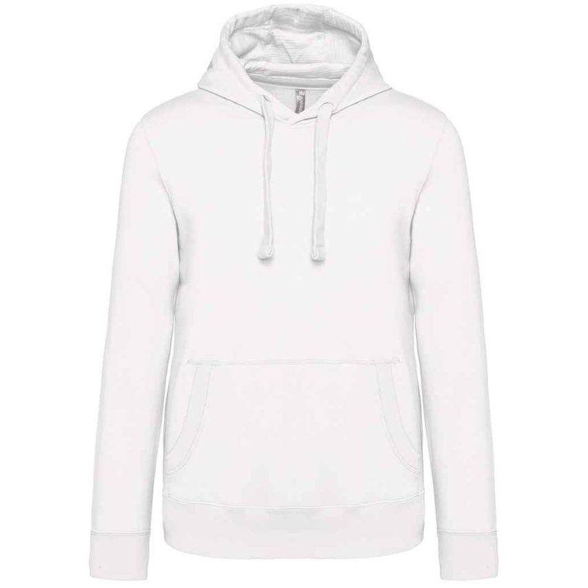 Kariban Hooded Sweatshirt Mens White - KB489 WHI S