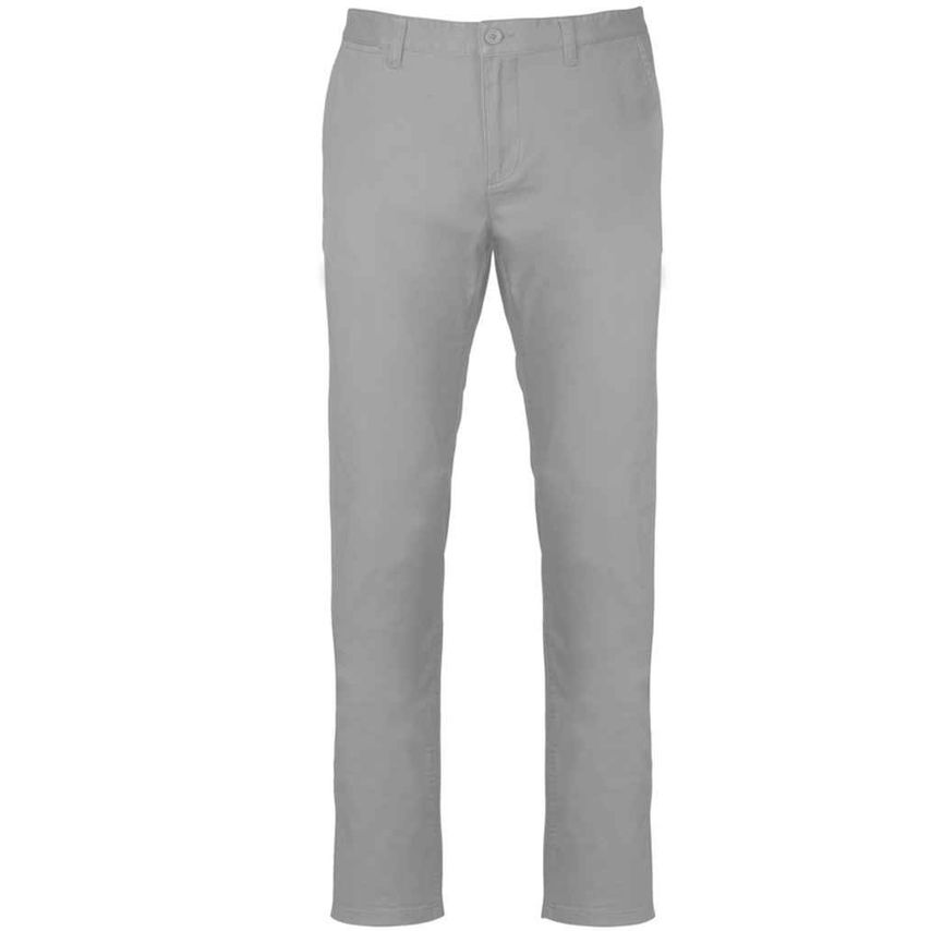 Kariban Chino Trousers Mens Fine Grey - KB740 FGY S=40