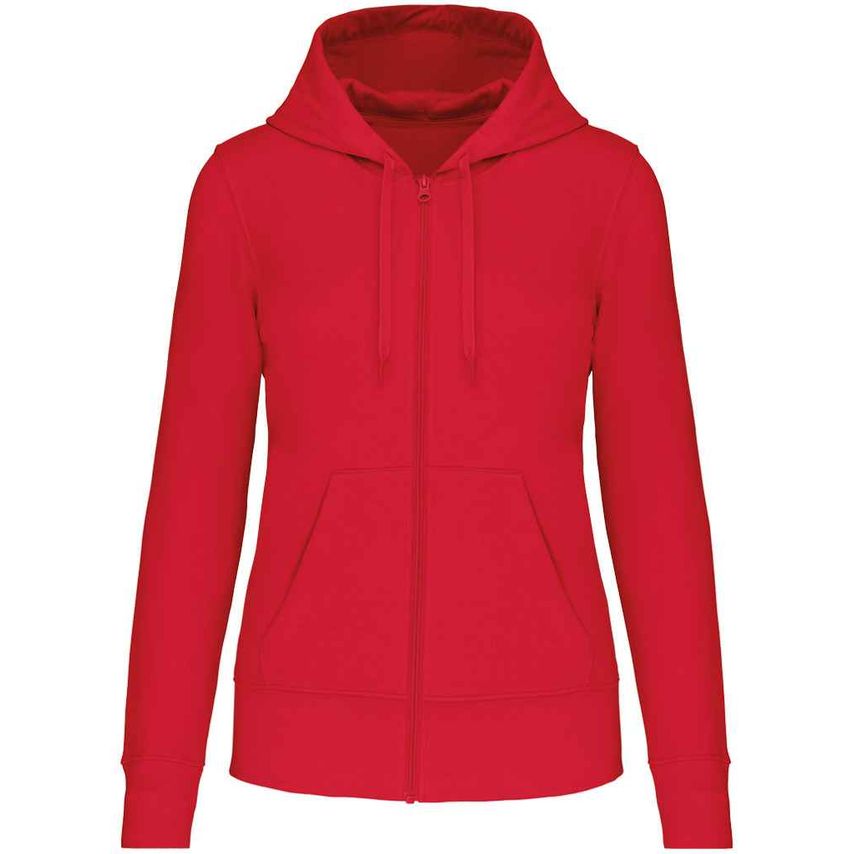 Kariban Ladies Eco Friendly Full Zip Hoodie Ladies Red - KB4031 RED S