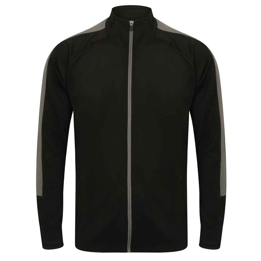 Finden + Hales Knitted Tracksuit Top Unisex Black/Gunmetal LV871 Bk/gt 2XS