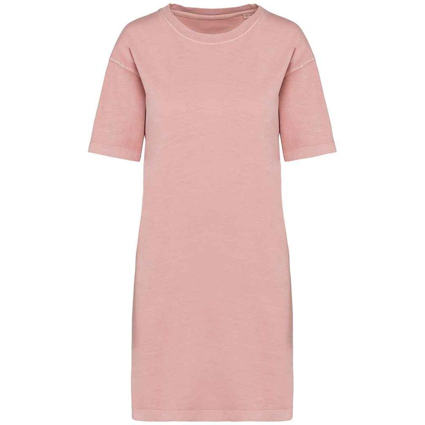 Native Spirit Ladies T-Shirt Dress Ladies Washed Petal Rose - NS5000 WPR XL
