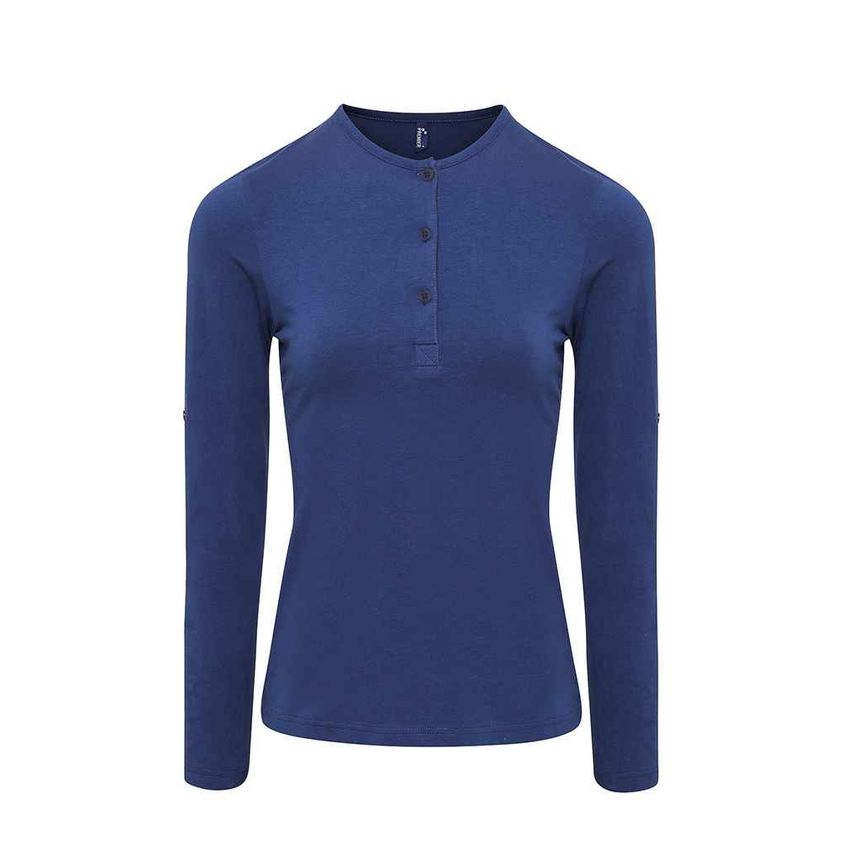 Premier Ladies Long John Roll Sleeve T-Shirt Ladies Indigo Denim - PR318 IND S
