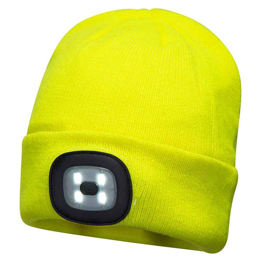 Portwest LED Head Light Beanie Yellow - PW667 YEL ONE