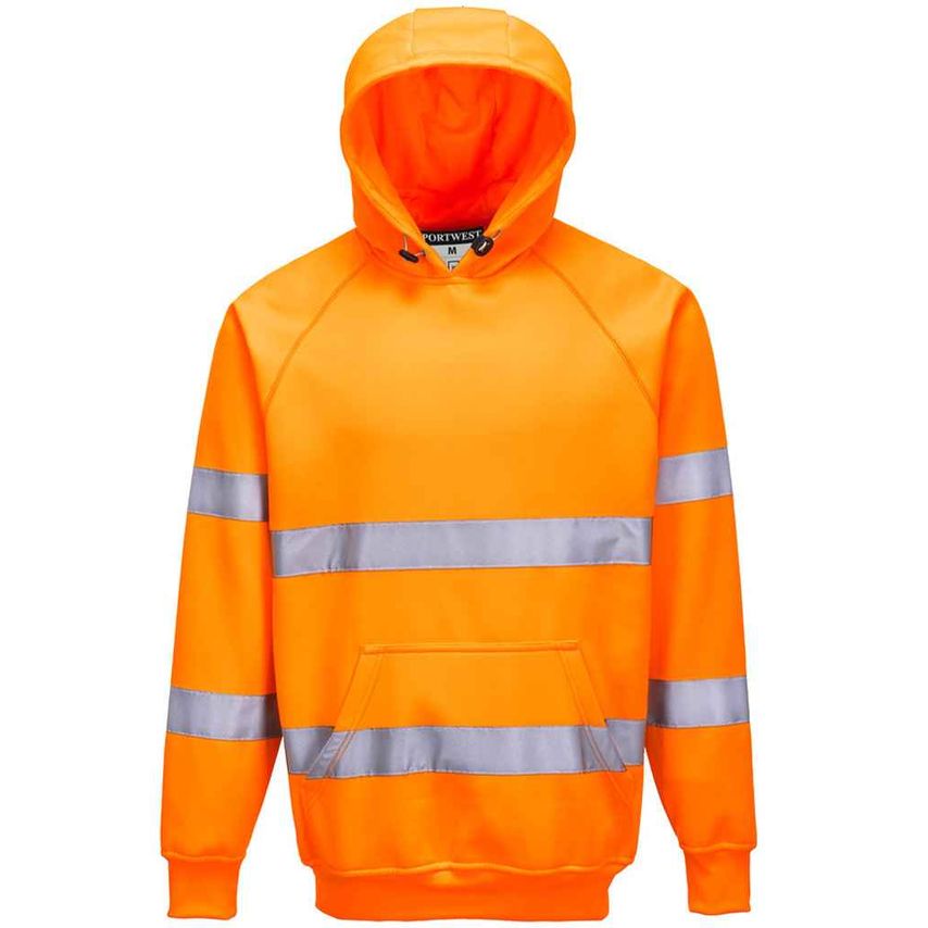 Portwest Hi-Vis Hoodie Mens Orange - PW055 ORA S