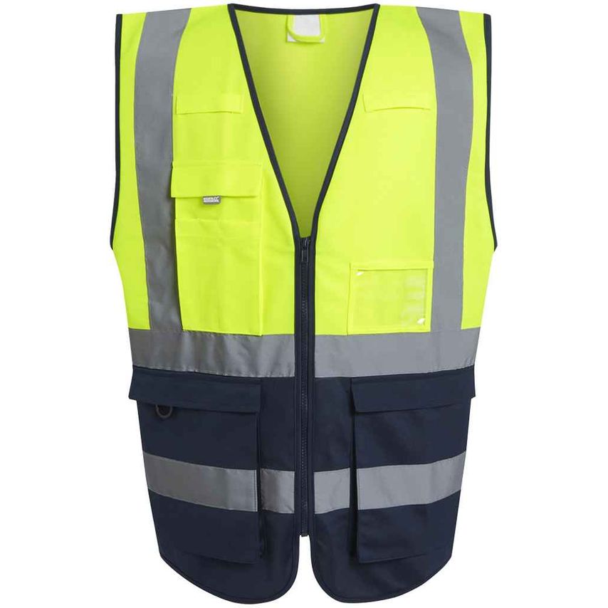 Regatta Professional Pro Executive Vest Unisex Yellow/Navy - RG464 YL/NV XL