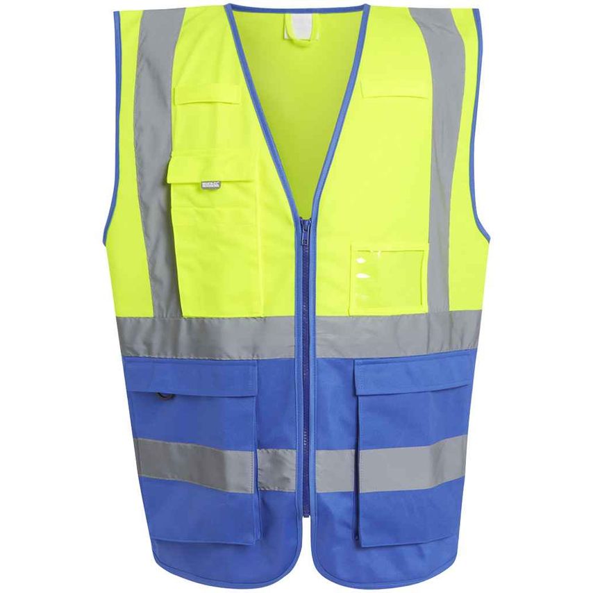 Regatta Professional Pro Executive Vest Unisex Yellow/Royal Blue - RG464 YL/RY X