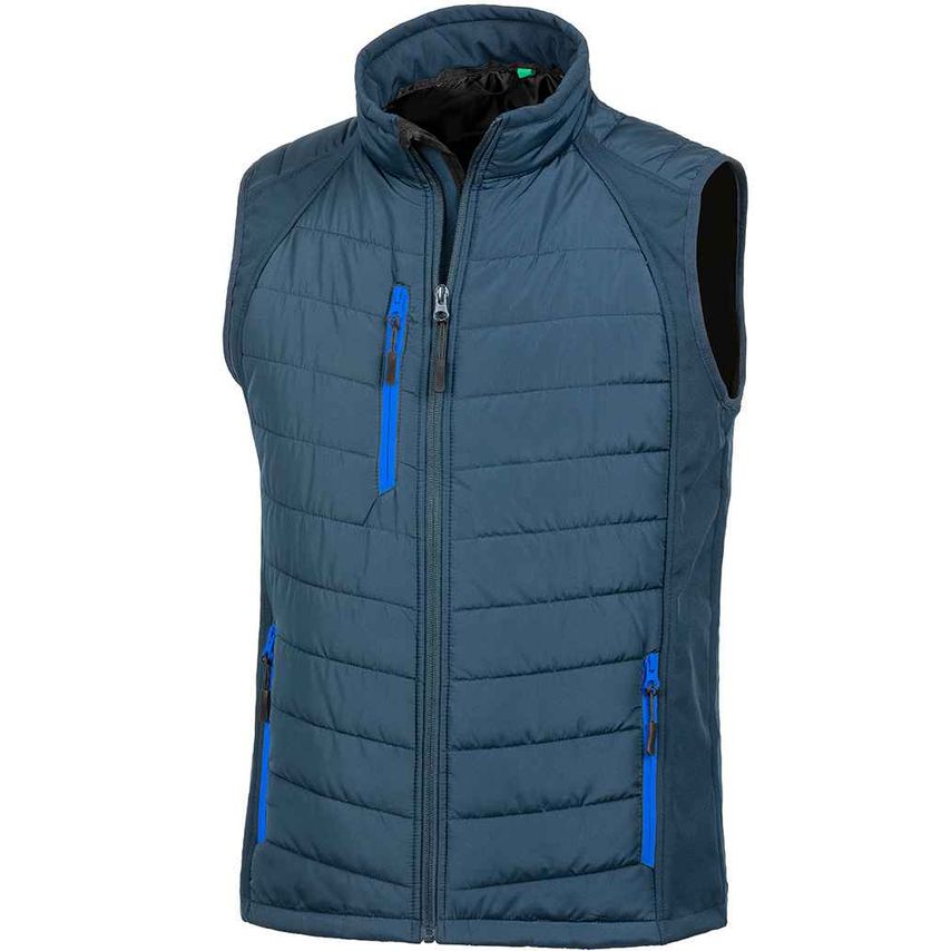 Result Compass Padded Gilet Mens Navy/Royal Blue - RS238 NV/RY XL