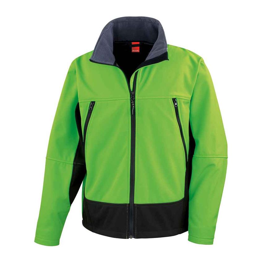 Result Soft Shell Activity Jacket Mens Vivid Green - RS120 VVG L
