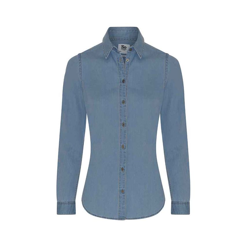 So Denim Lucy Denim Shirt Ladies Light Blue - SD45 LBL S