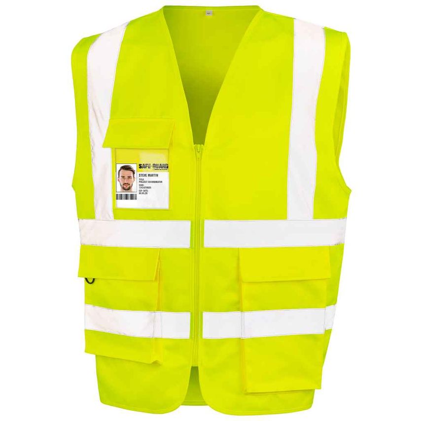 Result Heavy Duty Poly/Cotton Security Vest Mens Yellow - RS477 YEL XXL