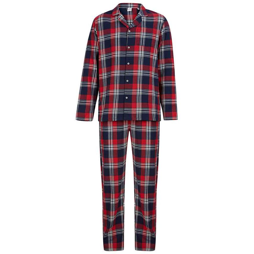 SF Men Tartan Lounge Set Mens Red/Navy - SF74 RD/NV XL