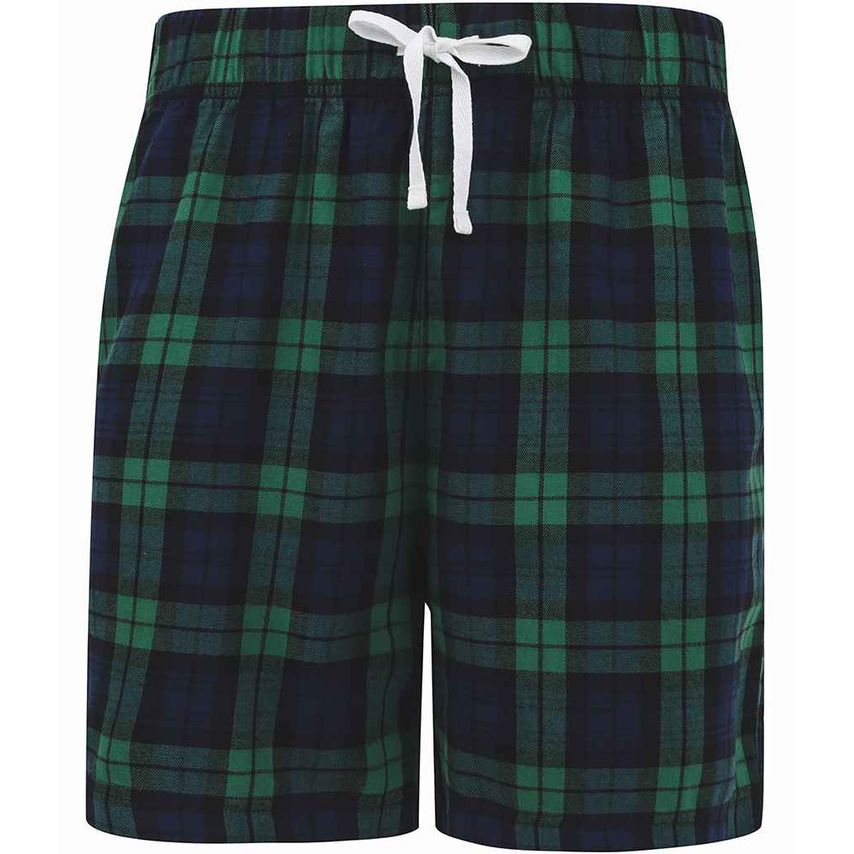 SF Men Tartan Lounge Shorts Mens Navy/Green - SF82 NV/GN XXL