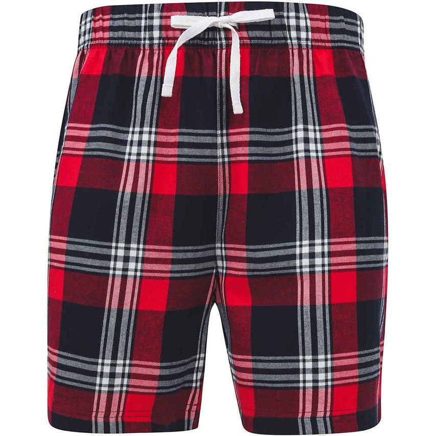 SF Men Tartan Lounge Shorts Mens Red/Navy - SF82 RD/NV XXL