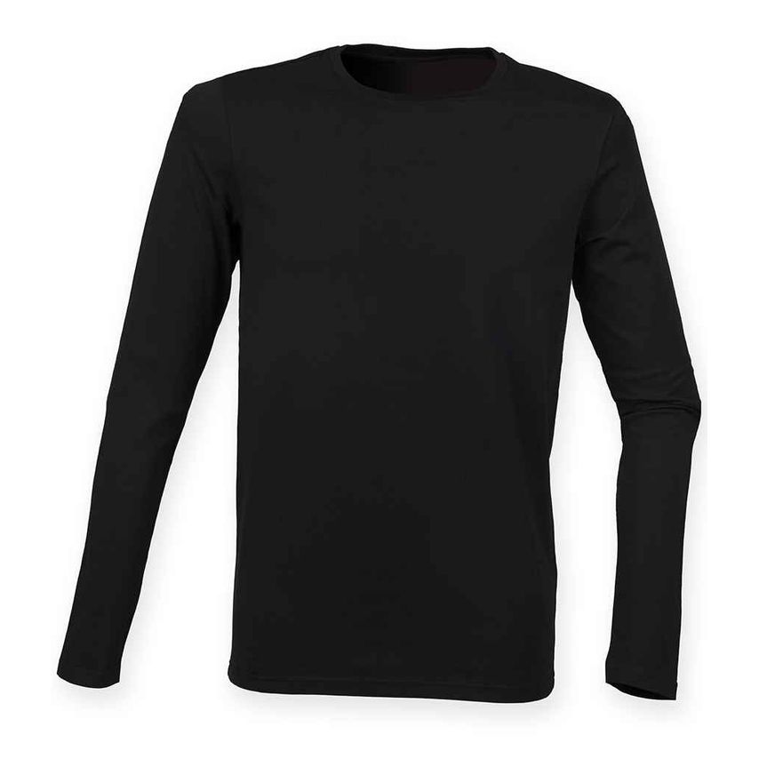SF Men Feel Good Stretch Long Sleeve T-Shirt Mens Black SF124 Black S