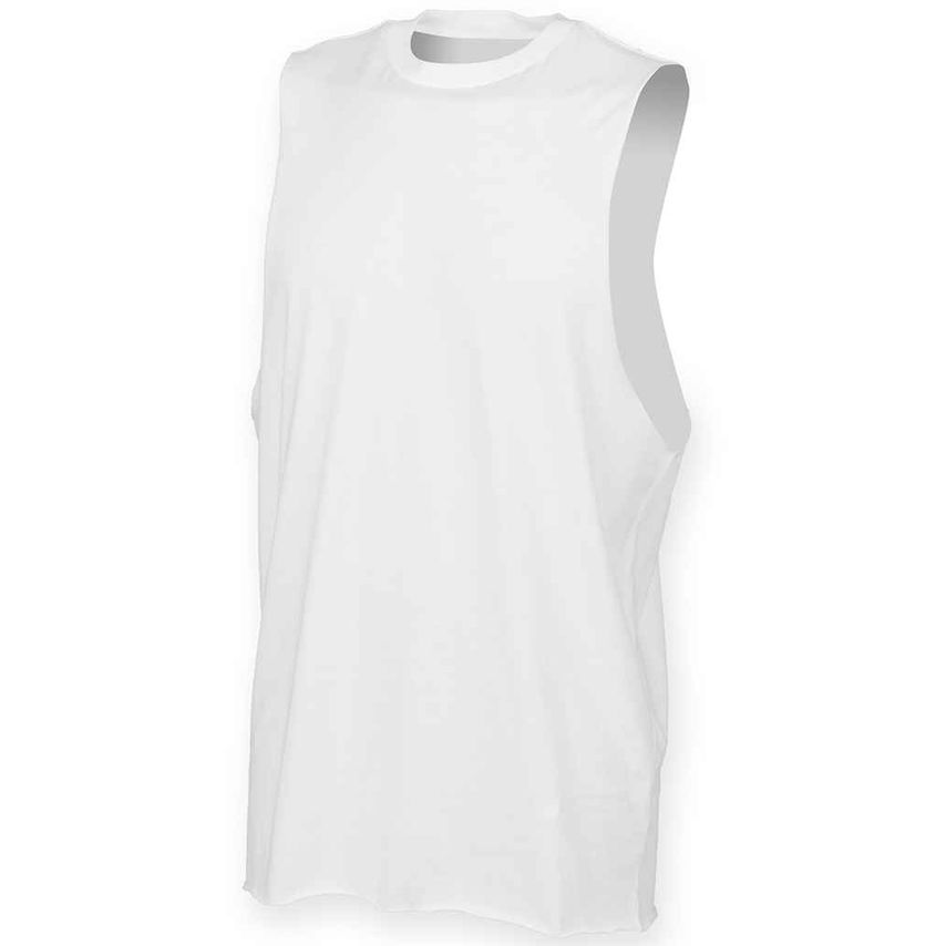 SF Men High Neck Vest Mens White - SF232 WHI S