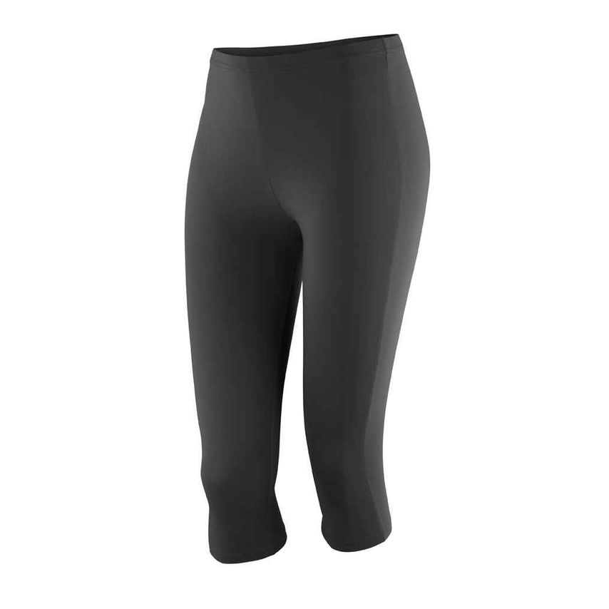 Spiro Impact Ladies Softex Capri Pants Ladies Black SR284F Black XL/16