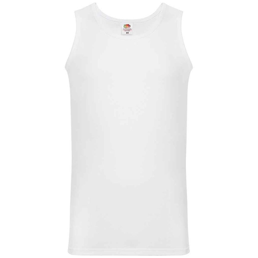 Fruit Of The Loom Athletic Vest Mens White - SS18 WHI 5XL