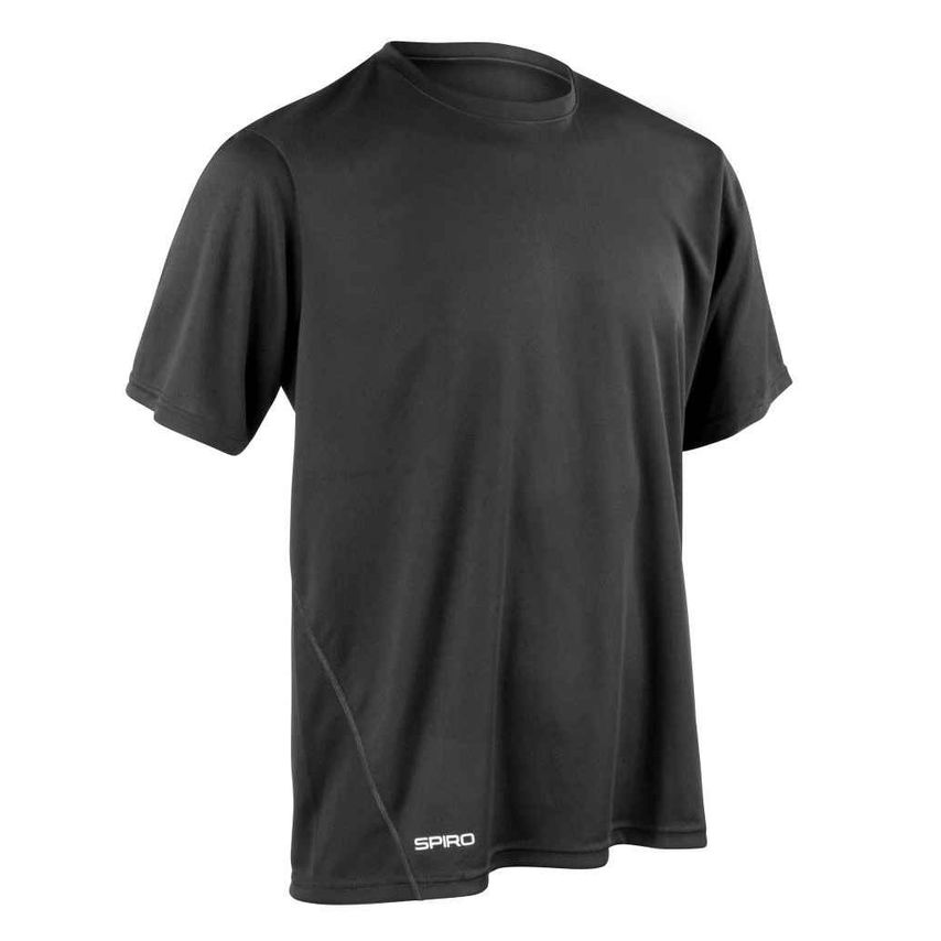 Spiro Quick Dry Performance T-Shirt Mens Black SR253M Black XXL