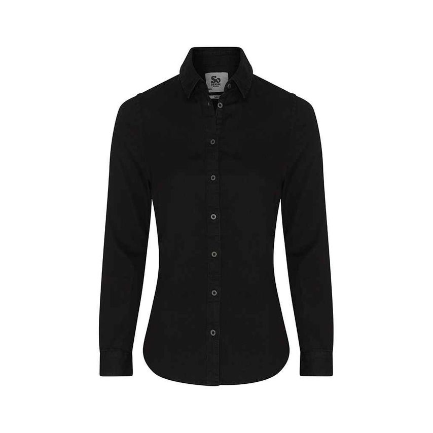 So Denim Lucy Denim Shirt Ladies Black SD45 Black L