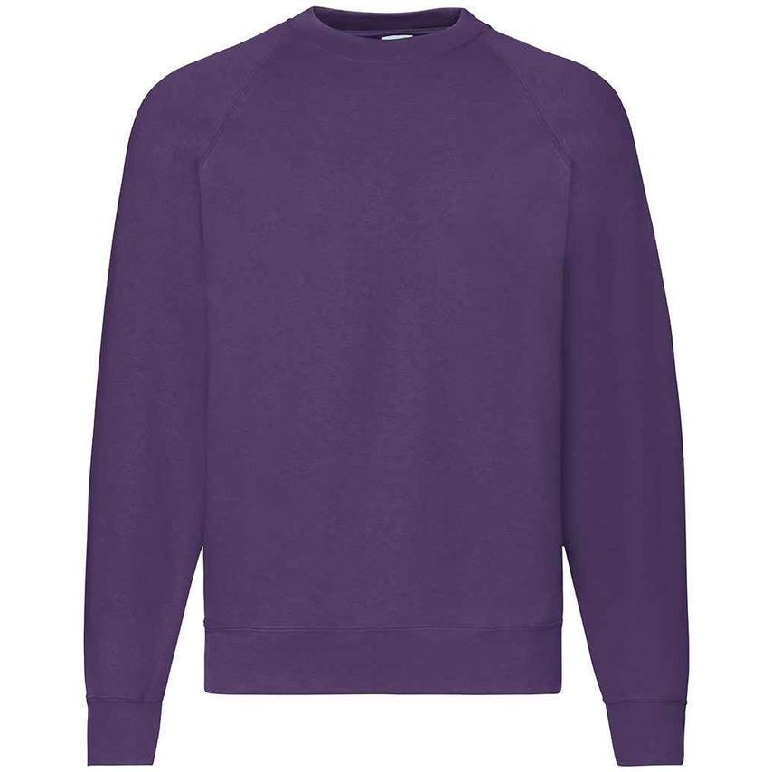 Fruit Of The Loom Classic Raglan Sweatshirt Mens Purple - SS8 PUR XXL