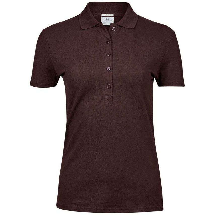 Tee Jays Ladies Luxury Stretch Polo Shirt Ladies Chocolate - T145 CHO S