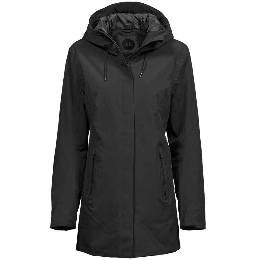 Tee Jays Ladies All Weather Parka Jacket Ladies Black T9609 Black M