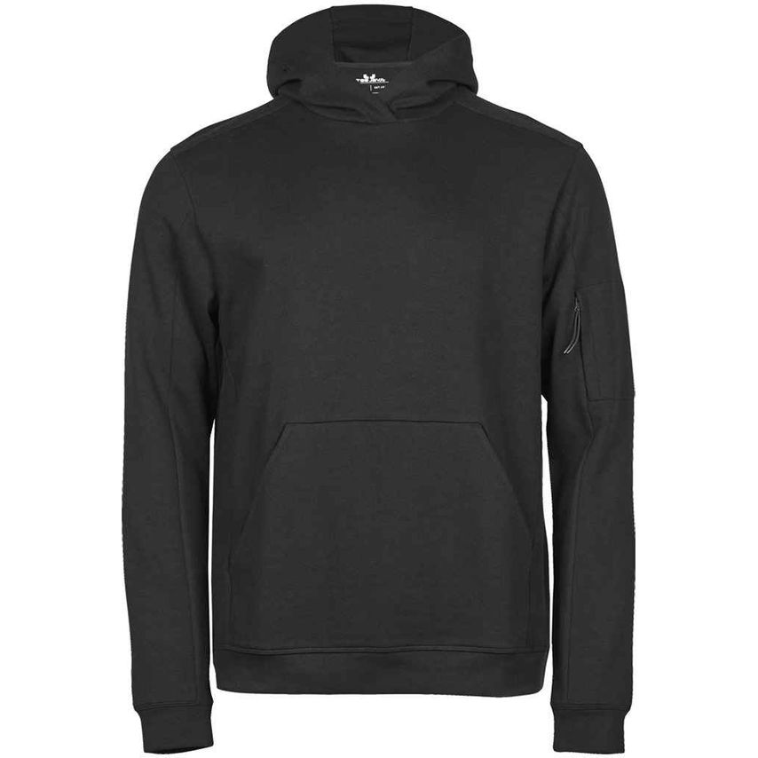 Tee Jays Athletic Hooded Sweatshirt Mens Black T5702 Black XL