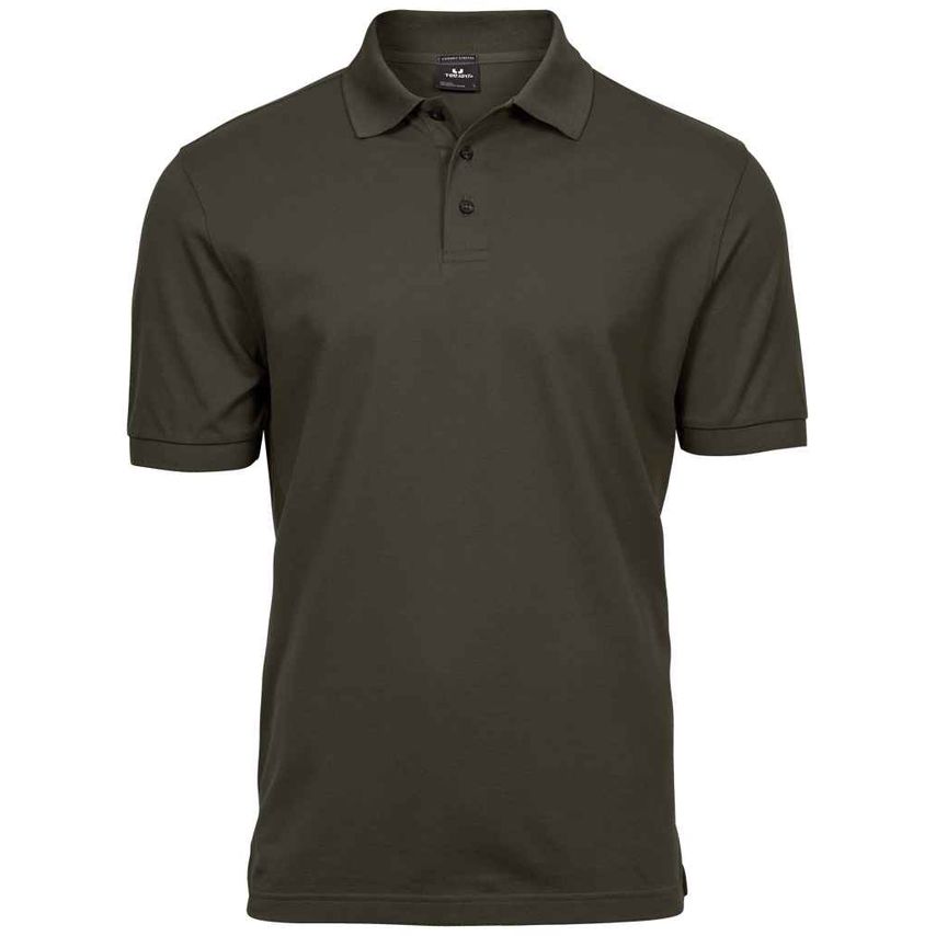 Tee Jays Luxury Stretch Piqu Polo Shirt Mens Dark Olive - T1405 DLV XL